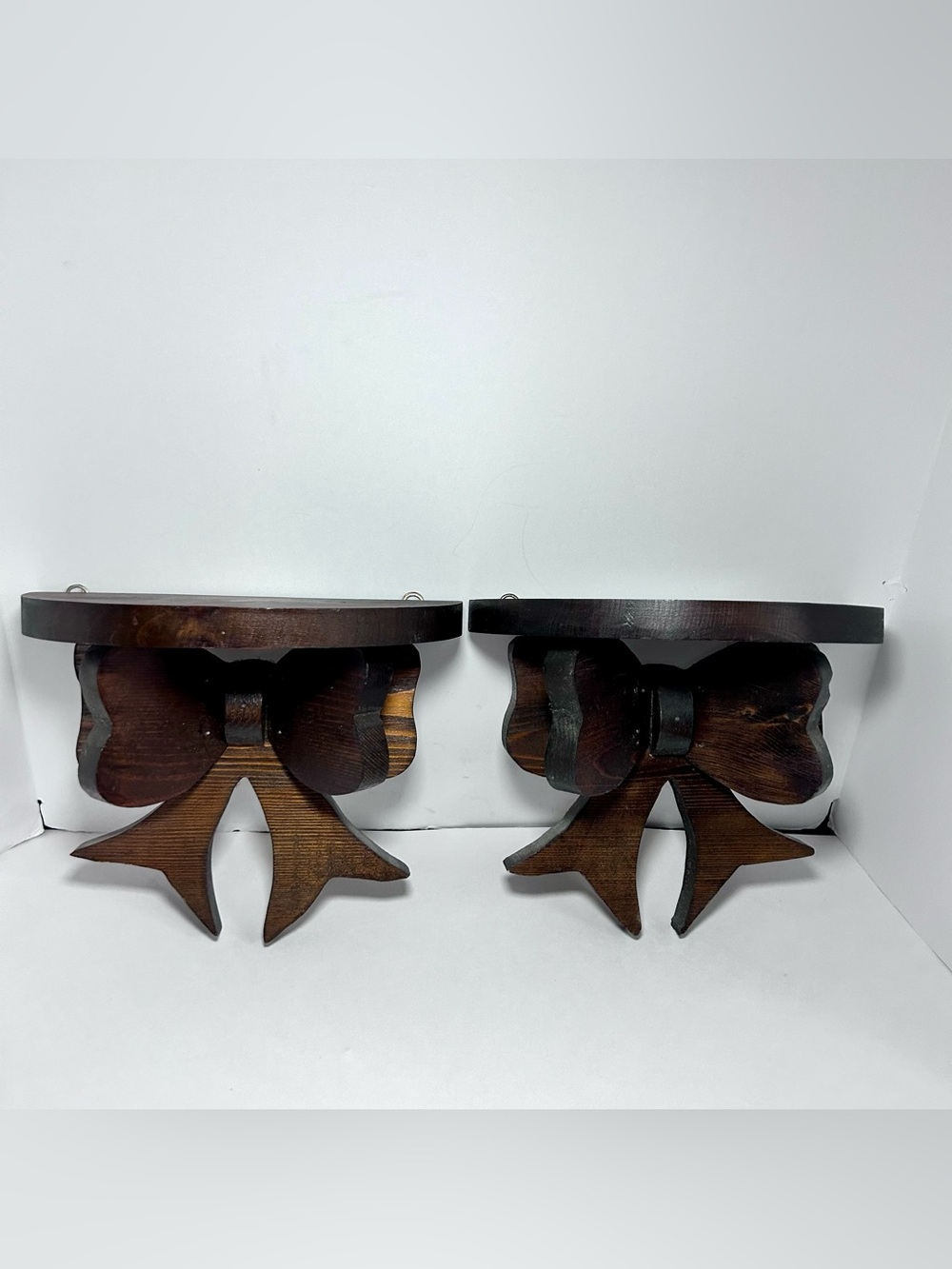 Wooden Bow Wall Shelves Set of 2 Farmhouse Cottagecore 90’s